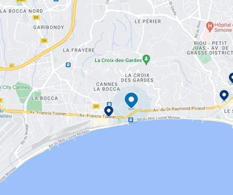 Residence De Luxe Sun Paradis, Studio Terrasse, Vue Mer Piscine 戛纳 外观 照片